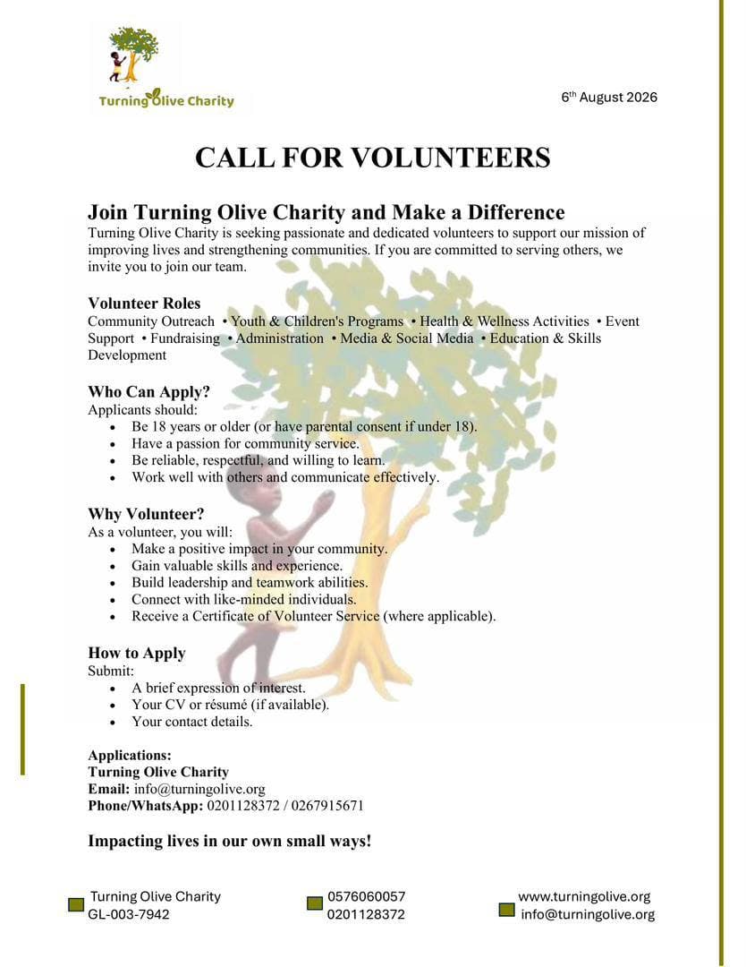 Call for Volunteers